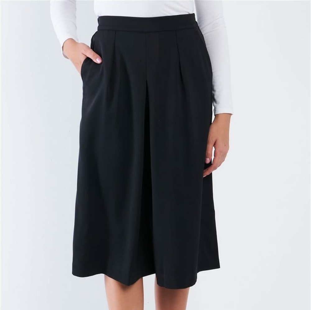 High Waisted Wide Leg Gaucho Pants